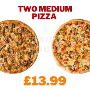 Double Deal: 2 Medium Pizzas for £13.99 from Grill House Fulham