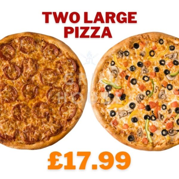 Double Deal: 2 Large Pizzas for £17.99 from Grill House Fulham