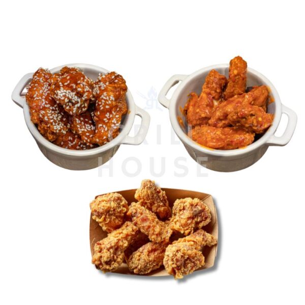 Wings Platter with 3 portions of wings in different flavors from Grill House Fulham